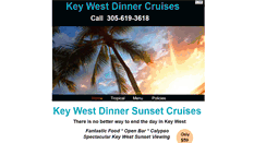 Desktop Screenshot of dinnercruisekeywest.com