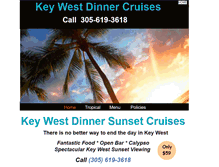 Tablet Screenshot of dinnercruisekeywest.com